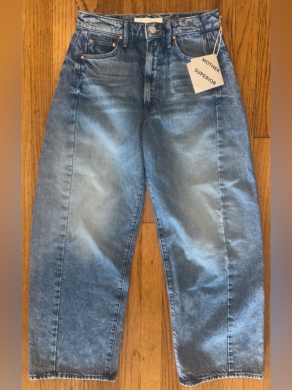 MOTHER The Half-Pipe Flood Jeans Women’s Size 26 Wipeout Brand New - Picture 6 of 8